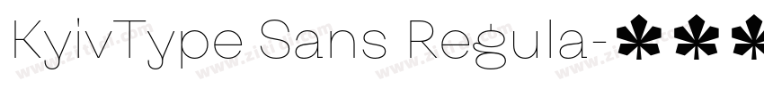 KyivType Sans Regula字体转换